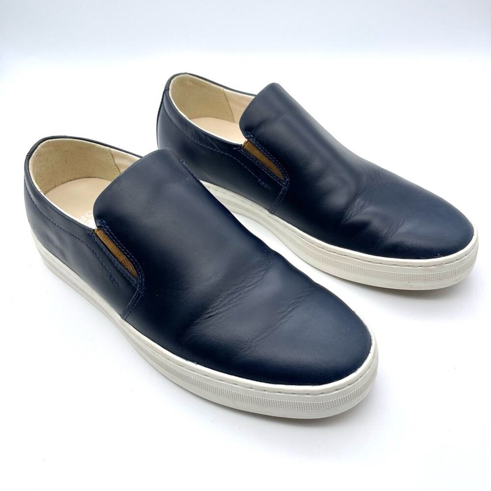SOREL Caribou Waterproof Leather Navy Slip On Sneakers NM4207-406 - Men's Size 7